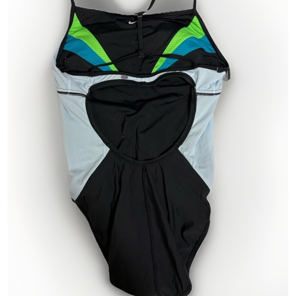 Nike 1-piece Swimsuit Sz 12 Nike NX Victory Color Block Y2K Sport - Picture 6 of 8